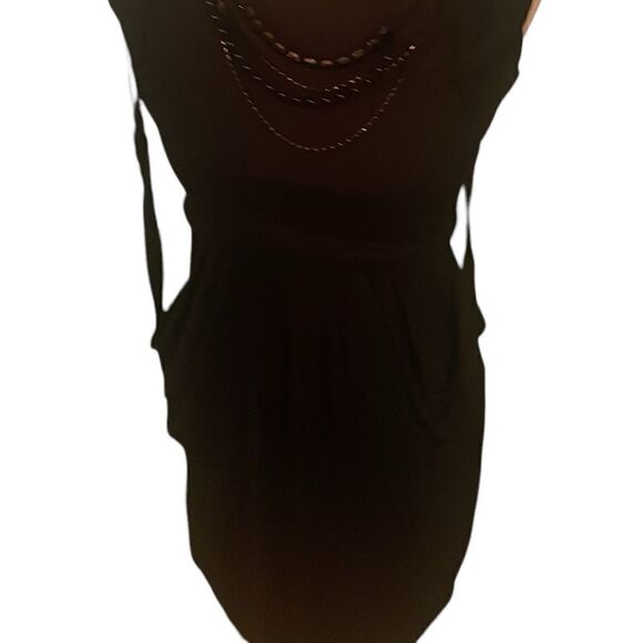 BCBG MaxAzria Sleeveless Dress beaded front detail EUC Small - Picture 2 of 9